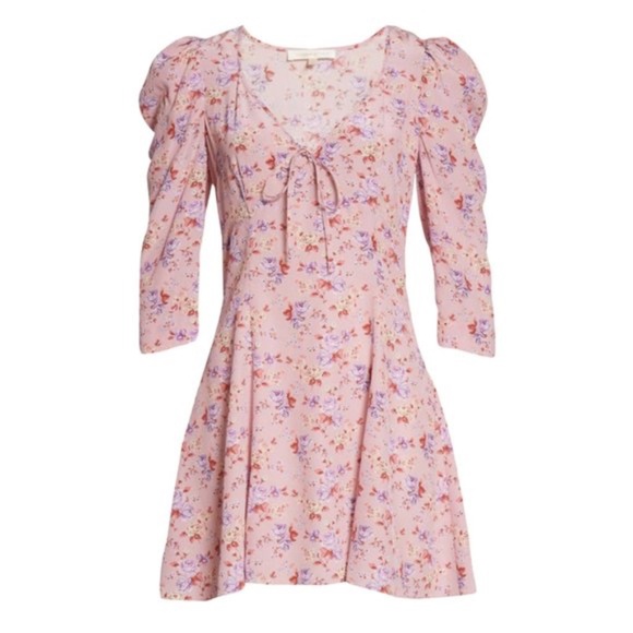 LoveShackFancy Juree Mini Dress in Pink Dust Storm - Picture 3 of 9